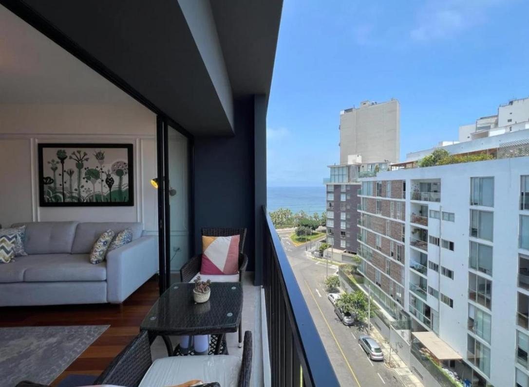 Exclusivo Y Moderno Depa En Miraflores Vista Al Mar Y A La Ciudad Amoblado Apartments Лима Экстерьер фото
